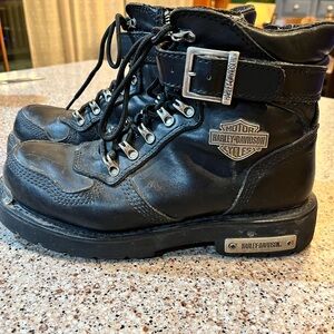 Harley-Davidson Stealth Riding Motorcycle Black Leather Boots